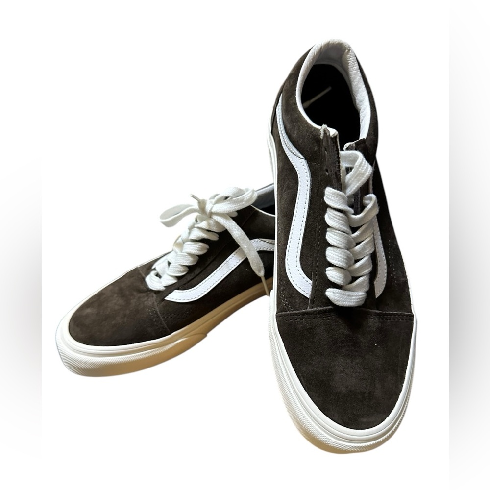 NIB RARE Vans Old Skool Brown Pig Suede Sneakers Shoes UNISEX Men 8 Women 9.5 - Picture 11 of 16